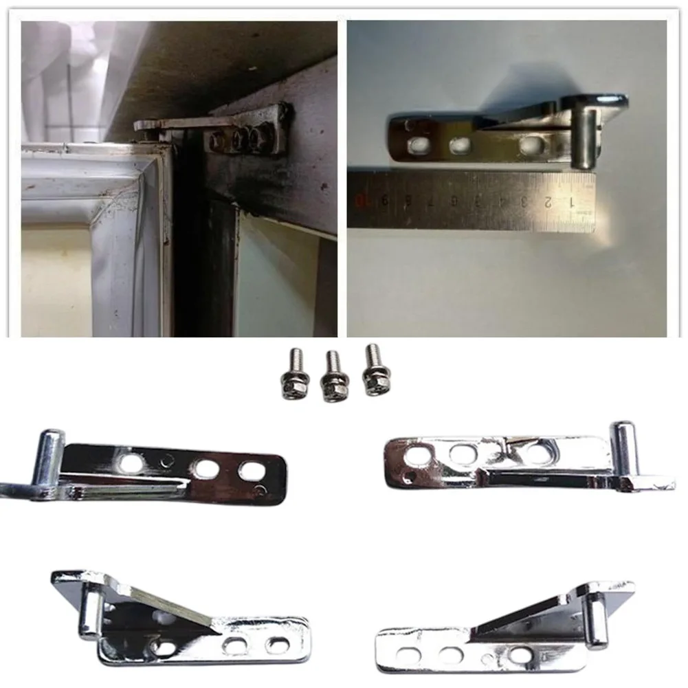 Commercial Kitchen Hardware - 4pcs Zinc Alloy Refrigerator Hinge Wheelbase