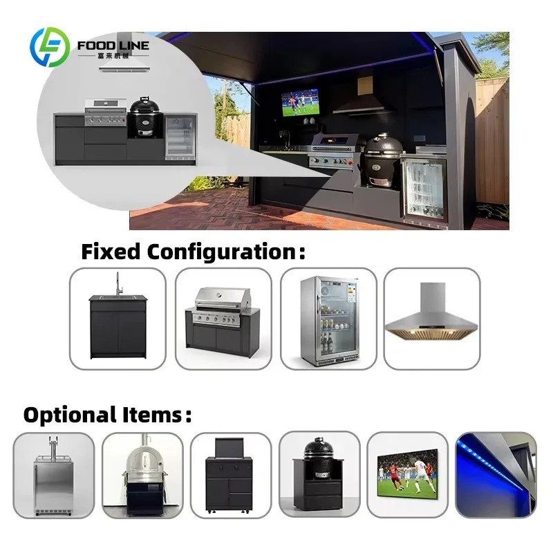 Custom Modular Outdoor Kitchen - Commercial Kitchen Grill のレビューと価格