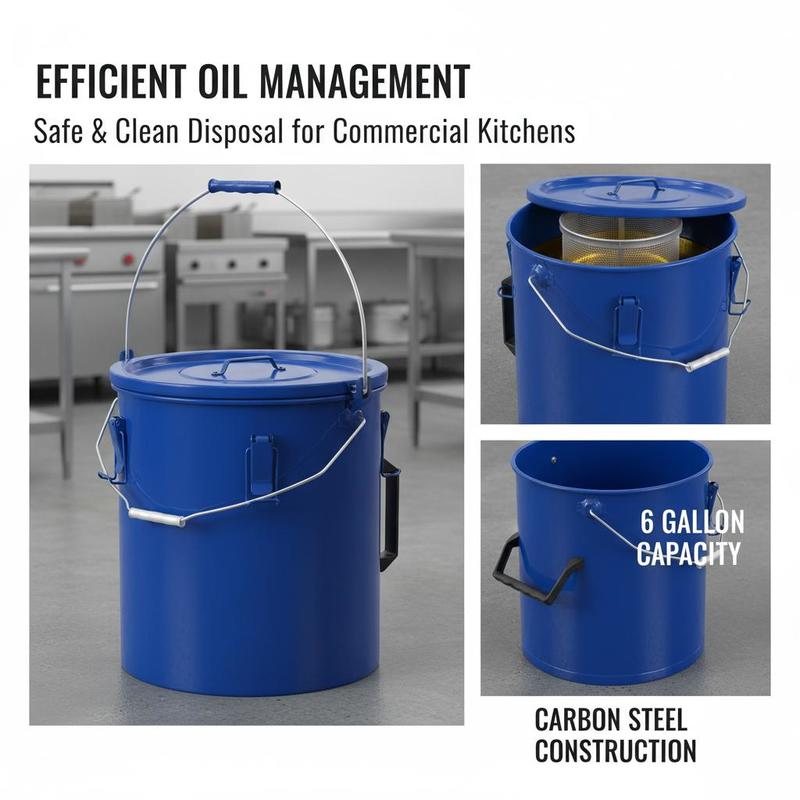 Carbon Steel Oil Storage Pail  - Commercial Kitchen Management のレビューと価格