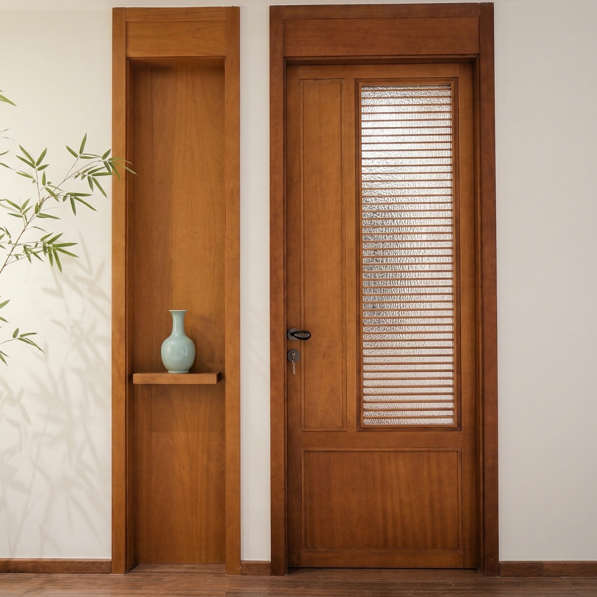 Luxury solid wood glass slidin - Commercial Kitchen Interior Design のレビューと価格