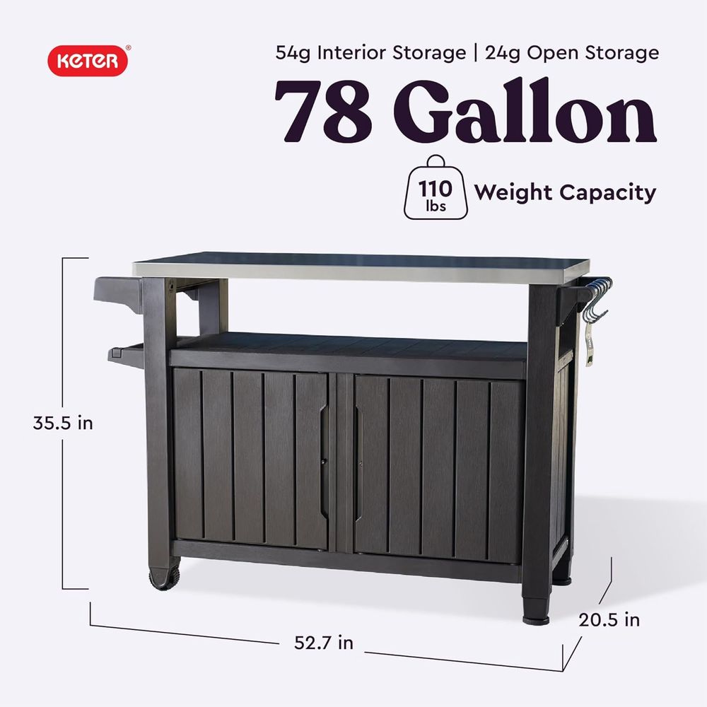 Outdoor Rolling Table Cart for - Commercial Kitchen Grill のレビューと価格