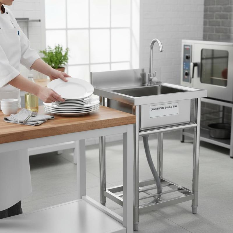 Stainless steel washbasin, fre - Commercial Kitchen Tap のレビューと価格