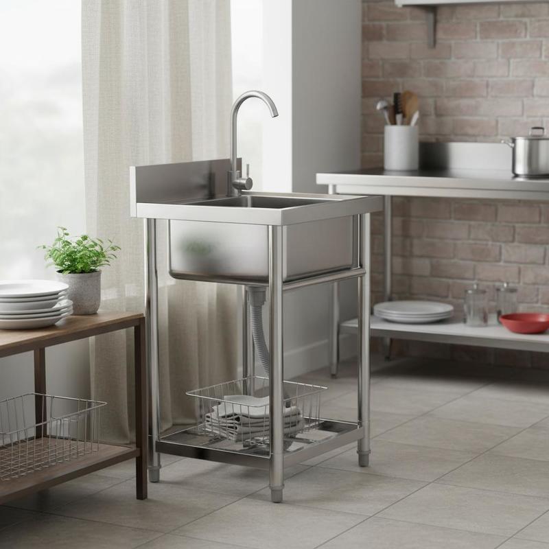 Stainless steel washbasin, fre - Commercial Kitchen Tap のレビューと価格