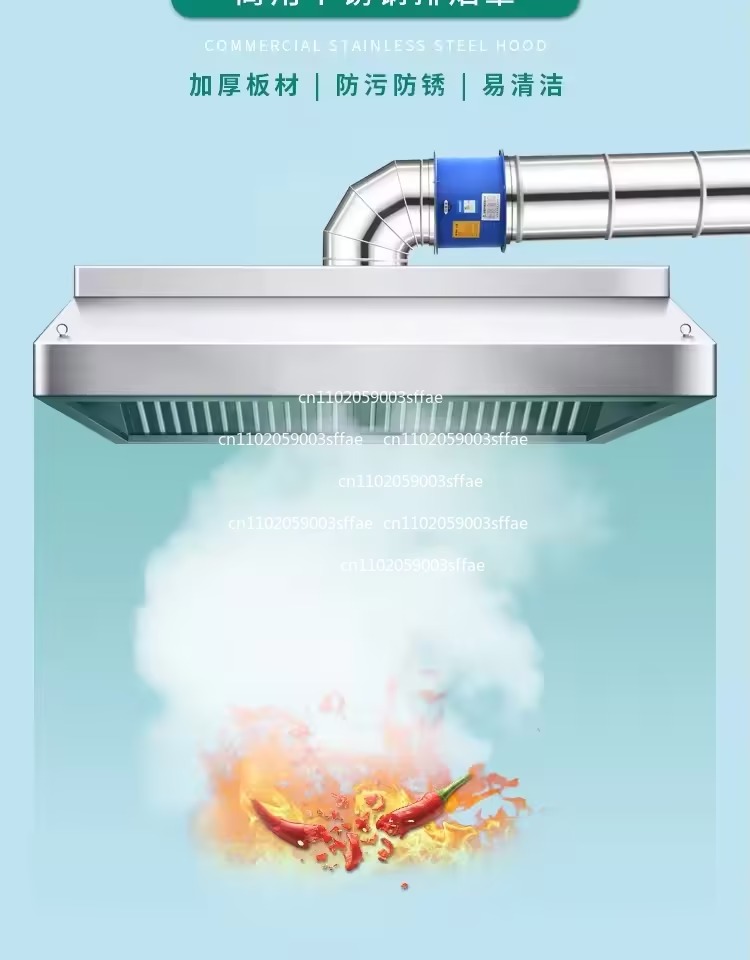 Thickened stainless steel fume - Commercial Kitchen Range Hood のレビューと価格