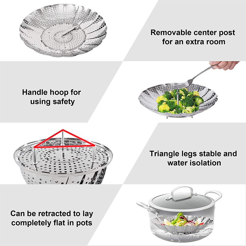 LMETJMA Expandable Stainless S - Commercial Kitchen Steamer のレビューと価格
